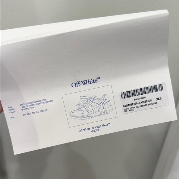 Off-White White and Pink Sneakers - Picture 2 of 8